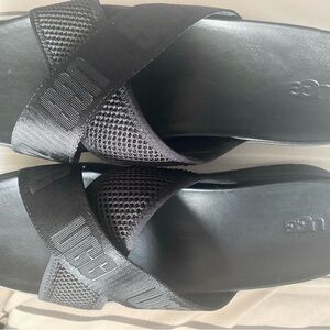 UGG Black Slide Sandals